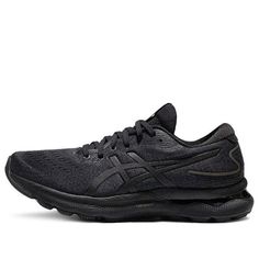 Asics Gel Nimbus 24 2E Wide 'Triple Black' 1011B361-002 (SNKR/Men's/Low Top/Cushioning/Breathable) Asics Black Sneakers For Light Sports, Black Asics Athleisure Sneakers, Functional Black Asics Running Shoes, Sporty Black Asics Running Shoes, Asics Black Sneakers With Air Cushioning, Asics Black Athleisure Running Shoes, Black Asics Running Shoes Athleisure Style, Black Asics Running Shoes For Athleisure, Asics Black Running Shoes For Training