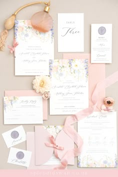 Whimsical Wedding Set Wedding Stationery Set, Pastel Wedding Invites, Pastel Invitation Wedding, Spring Pastel Wedding Invitations, Wedding Invitations Pastel, Loz Wedding, Pastel Wedding Invitation, Pastel Wedding Stationery, Pastel Invitation