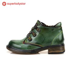 Vintage Retro Vibrant Painted Comfy Flat Shoes – superladystar Green Walking Boots With Round Toe, Comfortable Lace-up Walking Boots, Green Casual Closed Toe Boots, Casual Green Walking Boots, Comfortable Lace-up Boots With Cushioned Footbed, Green High-top Lace-up Casual Boots, Green Lace-up Walking Boots, Casual Lace-up Boots With Removable Insole And Round Toe, Casual Green High-top Lace-up Boots