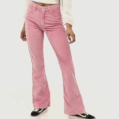 New Nwt! Point Sur J. Crew Slim Flare Dusty Pink Corduroy Jeans Stretch Sz 30 Brand New With Tags! Original Purchase Price: $198 Usd 5-Pocket Jean Styling, Zip Fly, Button Closure, Belt Loops. High Rise Waist. Slim Fit Through Hip & Thigh. Flared Leg. Stretch Cotton/Lyocell/Polyester/Elastane Fabric. Corduroy Pattern. Light & Dusty Peachy Pink Color. Measures (In Inches): 32 Waist, 40 Hip, 11.5 Rise, 31.5 Inseam. Friendly Note - Please Read: Do You Love The Return Process? I Do Not. So Please Re High Rise Corduroy Jeans For Spring, High-rise Corduroy Jeans For Spring, Fitted Corduroy Jeans For Spring, Corduroy Jeans For Spring, Spring Corduroy Jeans, Winter Corduroy Fitted Jeans, Pink Corduroy Pants For Fall, Pink Fitted Corduroy Bottoms, Corduroy Pattern