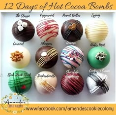 Salted Caramel Cocoa Bomb, Chocolate Christmas Balls, How To Make Hot Chocolate Balls, Fall Cocoa Bomb Ideas, Diy Hot Chocolate Balls, Hot Coco Balls, Hot Chocolate Bombshell Christmas, Grinch Hot Cocoa Balls