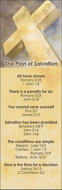 the plan of salvation poster with a cross