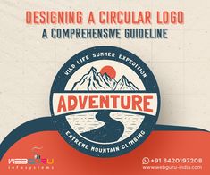 an advertisement for the adventure mountain climbing club, designed to look like a circular logo