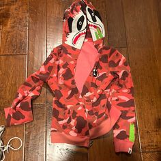 Bape Hoodie Pink Og One Of The First Releases. Got It From Round 2 Awhile Back Now It Goes For 1000 In Lots Of Places Because Of Rarity. Bape Jacket, Bape Hoodie, Pink Hoodie, Colorful Hoodies, Rarity, Got It, Mens Jackets, The First, Jackets & Coats