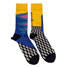 The Strokes Ankle Socks: Angles (US Size 8 - 12) Retro Multicolor Cotton Socks, Black Label Society, Blue Socks, The Strokes, Handmade Brand, Retro Aesthetic, 7 11, Ankle Socks, Mens Socks