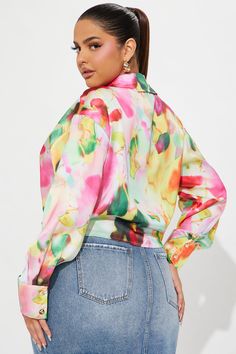 Available In Multi Color. Satin Blouse Top Long Sleeve Surplice Collar Detail Side Zipper Closure Abstract Printed Cropped Non Stretch Disclaimer: Embroidery Placement Will Vary. 100% Polyester Imported | Eleanor Satin Blouse Top size Small by Fashion Nova Service Women, Free Dresses, Satin Blouse, Matching Dresses, Colorful Fashion, Fashion Nova, Clothes For Sale, Dresses For Sale, Jumpsuit Romper