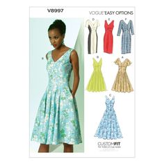 a woman's dress and top sewing pattern from ebay