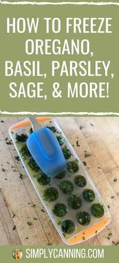 how to freeze oregano basil, parsley, sage and more - simply canning