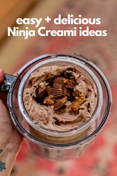 homemade choclate ice cream with peanut butter cups, made with Ninja Creami Ninja Creami Recipes, Creami Recipes, Ninja Creami, Doing My Best, Pantry Staples, Ice Cream Maker, Milkshakes, Ice Creams, Outlet Store