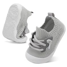 PRICES MAY VARY. Breathable Upper: With premium quality cotton & nylon knitted upper, Barerun baby shoes has excellent breathability, moisture wicking function, and keep baby's feet dry and odorless. Soft cozy material is beneficial to baby’s feet feel the ground naturally Cushioned Insole: Selected high-density memory foam insole ensure that baby's feet don't slide inside the shoes. Unique insole specially designed for babies, provide excellent cushioning and support, perfect for baby learning Baby First Walking Shoes, Infant Sneakers, Kids School Shoes, Soft Baby Shoes, Crib Shoes Girl, House Socks, Baby Walking Shoes, Water Shoes Women, Shoes Unique