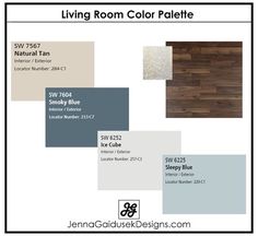 the living room color palette is shown