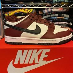 Brand New Size 5y Nike Dunk Low Gs Dark Team Red In Box Never Worn Casual Custom Sneakers Burgundy With Round Toe, Casual Custom Sneakers In Burgundy With Round Toe, Nike University Red Round Toe Skate Shoes, Red Nike Dunks, Team Red, Red Nike, Nike Air Max Plus, Air Max Plus, Nike Dunk Low