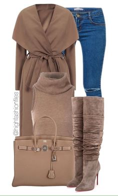 Fall Fashion Coats, Boots Jeans, Well Dressed Women, Chique Outfits, Polyvore Outfits, Casual Outfit