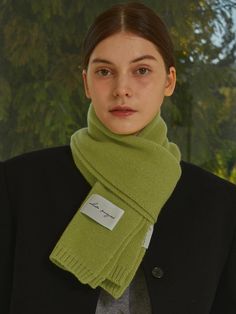 Composition : VIRGIN WOOL 100%Color : GreenCountry of Origin : CHINA Green Scarf, Wool Knit, Knit Scarf, Head Scarf, Scarf Accessory, Composition, Women Accessories, China, Wool