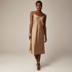 Gwyneth slip dress in luster charmeuse Slip Skirt, Size 12 Dress, Camel Color, Engineered Garments, Stunning Dresses, Woman Colour, Crochet Dress, Sweater Shop, Work Outfit