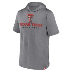 Switch up your usual Texas Tech Red Raiders outfits by wearing this Fanatics Branded Modern Stack T-shirt. It features a hood perfect for keeping you shaded from the sun or as coverage in case there's a breeze. Classic Texas Tech Red Raiders graphics across the chest put your team spirit front and center. Brand: Fanatics Branded Machine wash, tumble dry low Hooded Rounded hem Screen print graphics Imported Front pouch pocket Material: 100% Polyester Short sleeve Officially licensed Texas Tech Red Raiders, Red Raiders, College Team, Texas Tech, Pullover Designs, Team Spirit, Easy Wear, Heather Gray, Screen Print