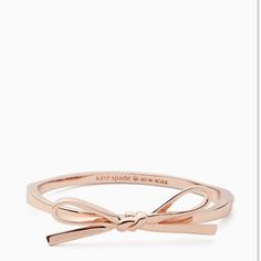 Brand New, Never Used, Kate Spade Rose Gold Skinny Mini Bow Bangle Chic Adjustable Kate Spade Jewelry, Spring Formal Rose Gold Jewelry, Adjustable Pink Kate Spade Jewelry, Elegant Adjustable Bracelets For Spring, Chic Pink Bracelets For Party, Chic Adjustable Pink Bracelets, Chic Adjustable Pink Bracelet, Elegant Pink Bracelets For Spring, Trendy Formal Bracelets For Spring