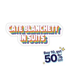 a sticker that says cafe blanchet insuts buy 10 get 50 % off