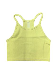 Everyone needs at least one of these go to Thick Rib Essential Racerback Halter Crop Cami's. They are a One Size Fits All One size fits S-XL Perfect tank to dress up or down Fabric: 92% nylon 8% spandex Ribbed Crop Top For Gym In Spring, High Stretch Ribbed Tank Top For Spring, Spring Ribbed High Stretch Tank Top, Spring Ribbed Crop Top For Gym, Casual Fitted T-back Crop Top, Medium Support Nylon Tank Top For Summer, Summer Nylon Tank Top With Medium Support, Summer High Stretch Ribbed Tank Top, Summer Nylon Crop Top With Seamless Construction