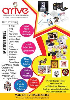 the flyer for an art and craft event with various items on it, including brochures