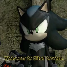 an image of a cartoon character with the words welcome to tied towers