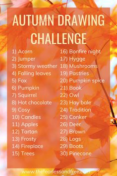 the autumn drawing challenge is here