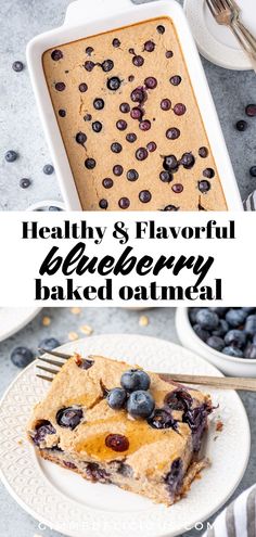 healthy and flavorful blueberry baked oatmeal is the perfect breakfast for busy mornings