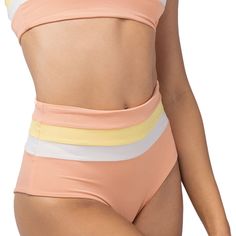 Embrace retro-chic style while staying covered on the sand this summer with the L Space Portia Stripe Bikini Bottom. From the flattering, high-waist coverage to the classic, color-blocked stripes, this bottom is ready to transform your beach vacation from a nice summer weekend into a downright magical getaway. L Space, High Waist Bottoms, Girls Rock, Retro Chic, The Sand, Beach Vacation, This Summer, Chic Style, Retro Fashion