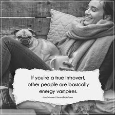 If you’re a true introvert, other people are basically energy vampires. - Amy Schumer Energy Vampires, Amy Schumer, Re A, Other People, Energy