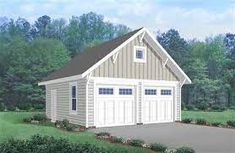 this is an artist's rendering of a two car garage