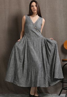 long linen dress, linen dress, maxi linen dress, womens dresses, sleeveless dress, gray linen dress, Linen Maxi Dress Summer, Maxi Dress Summer, Sukienki Plus Size, Long Linen Dress, Dress Linen, Grey Dress, Maxi Robes, Linen Maxi Dress, Body Dress