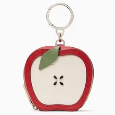 Collectible Red Honeycrisp Apple Coin Purse From Kate Spade Is Sooo Adorable! The Leather Is Sooo Smooth & The Colors Are Gorgeous! Push In Clip Makes An Easy On/Off From A Bag Strap Or Chain And This Cutie Makes An Awesome Bag Charm / Key Ring As Well As Being A Roomy, Sturdy Coin Purse! Please See Pics For The Details From The Ks Website! **The Beautiful Honeycrisp Green Apple Crossbody Bag Is Listed Separately! Bundle & Save!** Nwt I Will Include A Ks Dust Bag! Sliced Apple, Honeycrisp Apple, Honey Crisp, Thomas Pink, Ted Baker Men, Shoe Boutique, Kids Boutique, Green Apple, Red Apple