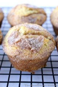 freshly baked muffins cooling on a wire rack