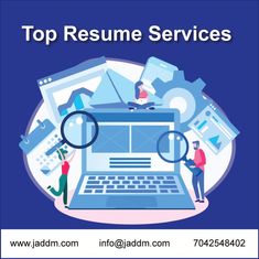 the top resume services for people who are looking at their laptops with magnifying glasses