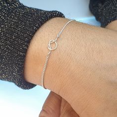 I couldn't tie the knot without you bracelet, Friendship Gift For her in sterling silver, wrapped, greeting card. Friendship Bracelets Silver, Jewelry Knots, Bracelet Knots