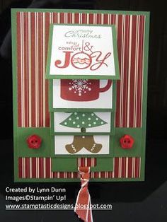 a christmas card made with stampin's stamps