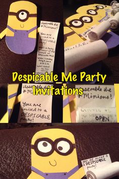 the despicable me party has been made with toilet paper and some other things