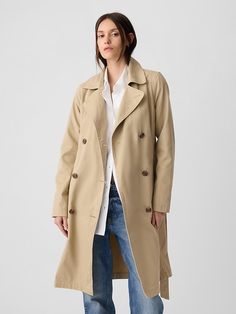 Spring Gabardine Long Pea Coat, Woman’s Trench Coat, Timeless Trench Coat, Madewell Trench Coat, Women’s Leather Trench Coat, Hoodie Gap, Gap Logo, Navy Uniforms, Cropped Hoodie