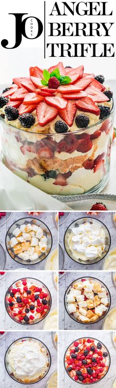 the steps to make angel berry trifle