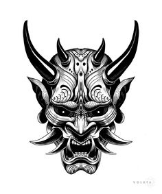 Hannya Maske Tattoo, Tattoo Yakuza, Mascara Hannya, Mafia Tattoo, Hannya Maske, Samurai Mask Tattoo, Oni Maske, Mascara Oni, Japanese Demon Tattoo