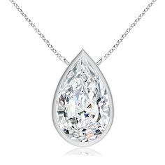 This solitaire pendant in 18k white gold is all about refined elegance. The lab-grown pear-shaped diamond is secured in a bezel setting and captures attention with its undeniable beauty. Diamond Solitaire Pendant, Diamond Pendants, Solitaire Pendant, Pear Shaped Diamond, Diamond Solitaire, Bezel Setting, Diamond Pendant, White Diamond, Pear Shaped