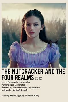 the nutcracker and the four realmss poster with an image of a woman in purple