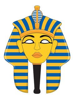 An image of a pharaoh mask, linking to make a pharaoh mask craft Pharaoh Mask, Mask Of Tutankhamun, King Tut Mask, Ancient Mask, King Pharaoh, Egyptian Mask, Egyptian Royalty