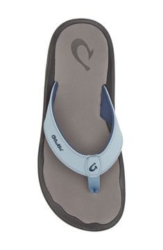 Classic beach-ready sandal features a cushioned anatomical footbed and can be machine washed for easy care. Synthetic upper/textile lining/rubber sole. By OluKai; imported. Men's Shoes. Beach Slippers With Ortholite Insole, Comfortable Cushioned Sandals For Surfing, Comfortable Flip Flops With Arch Support For Beach, Comfortable Synthetic Flip Flops With Ortholite Insole, Casual Foam Flip Flops With Textured Footbed, Blue Sport Sandals With Ortholite Insole For Beach, Beach Slippers With Cushioned Foam Footbed, Blue Ortholite Insole Sport Sandals For Beach, Beach Foam Slippers With Cushioned Footbed