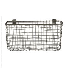 a wire basket with two handles on it