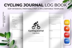 the cycling journal log book is open and ready to be used on your computer or tablet