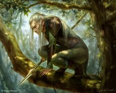 voiceofnature: “ Elf Spearman by Shilesque ” Forest Elf, Wood Elf, Rpg Dice, Manama, High Fantasy