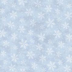 a blue and white background with snow flakes