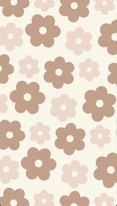 a white and brown flower pattern is shown