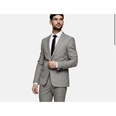 New Topman Skinny Single Breasted Suit Jacket In Gray (Size Us 34r) Notch Lapels Single-Breasted Style Single Button Fastening Chest Pocket Skinny Fit Measures Approximately: Total Length 28" Chest Across 17.5" Sleeves 25" Shoulders 16" Item Condition/Notes: New With Tags! Over 50% Off Retail! Sale! Semi-formal Slim Fit Long Sleeve Sport Coat, Slim Fit Long Sleeve Sport Coat For Semi-formal Occasions, Semi-formal Long Sleeve Slim Fit Sport Coat, Slim Fit Long-sleeved Formal Outerwear, Office Outerwear With Slim Fit And Suit Collar, Spring Slim Fit Blazer For Tailoring, Fitted Long Sleeve Tweed Jacket For Business, Slim Fit Blazer For Semi-formal Spring Occasions, Fitted Sport Coat For Office Wear In Fall